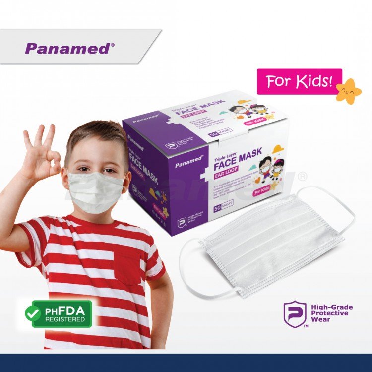 Panamed Kid's Face Mask  (sold by box of 50s)